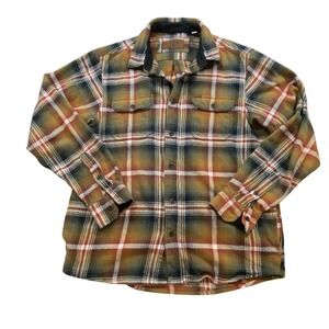 ORVIS Classic Collection Plaid Flannel Shirt Mens Long‎ Sleeve Casual Outerwear